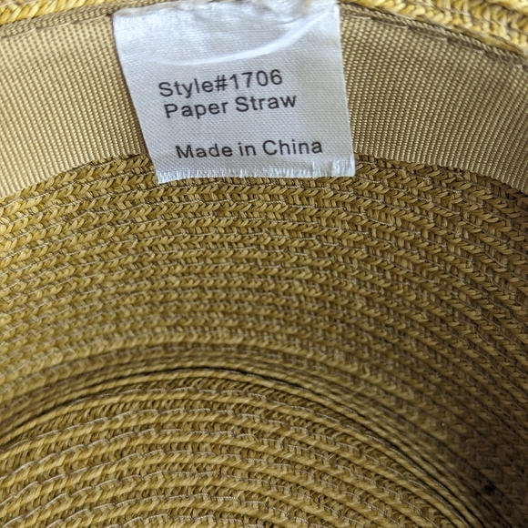 Straw hat with braided chin strap - Picture 5 of 7